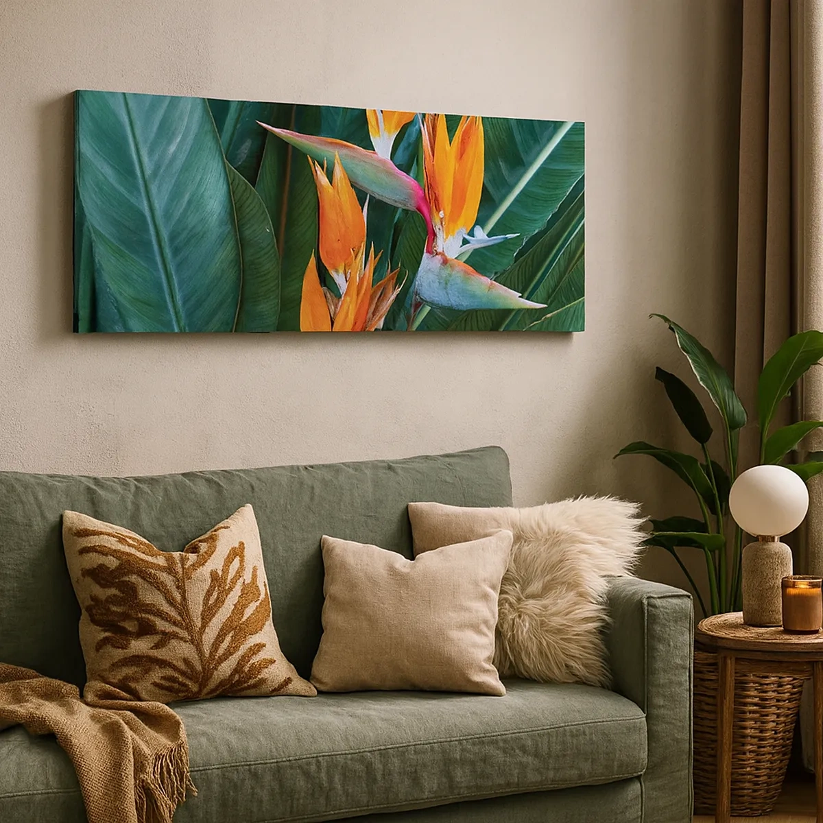 Cuadro sobre lienzo - Impresión de Imagen - ¿Es una flor o es un pájaro? - 30x30 cm