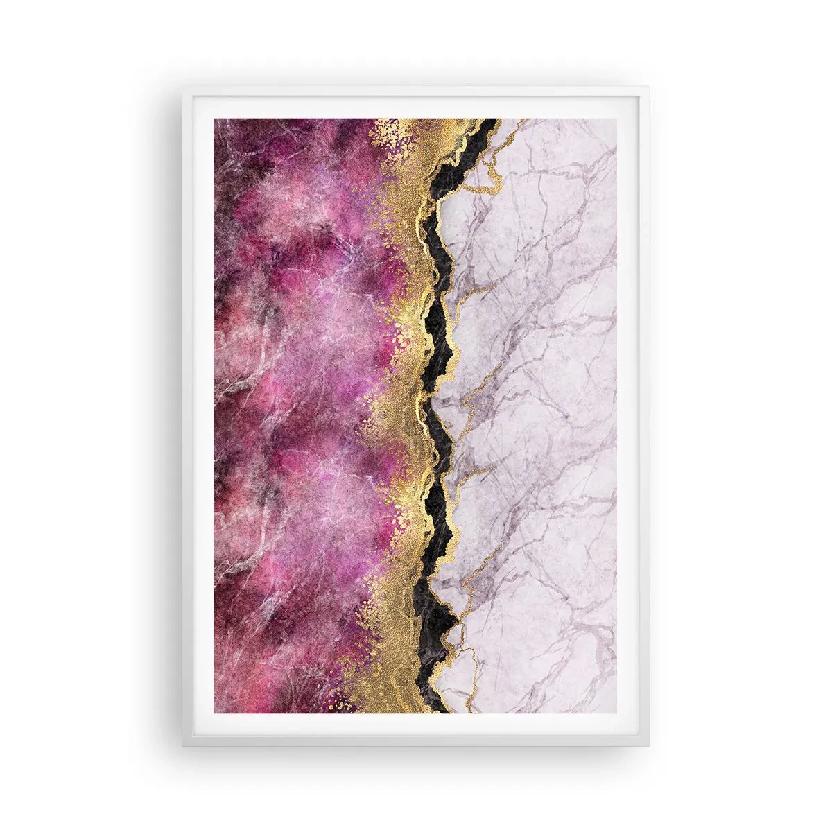 Póster en marco blanco - En la frontera - 70x100 cm