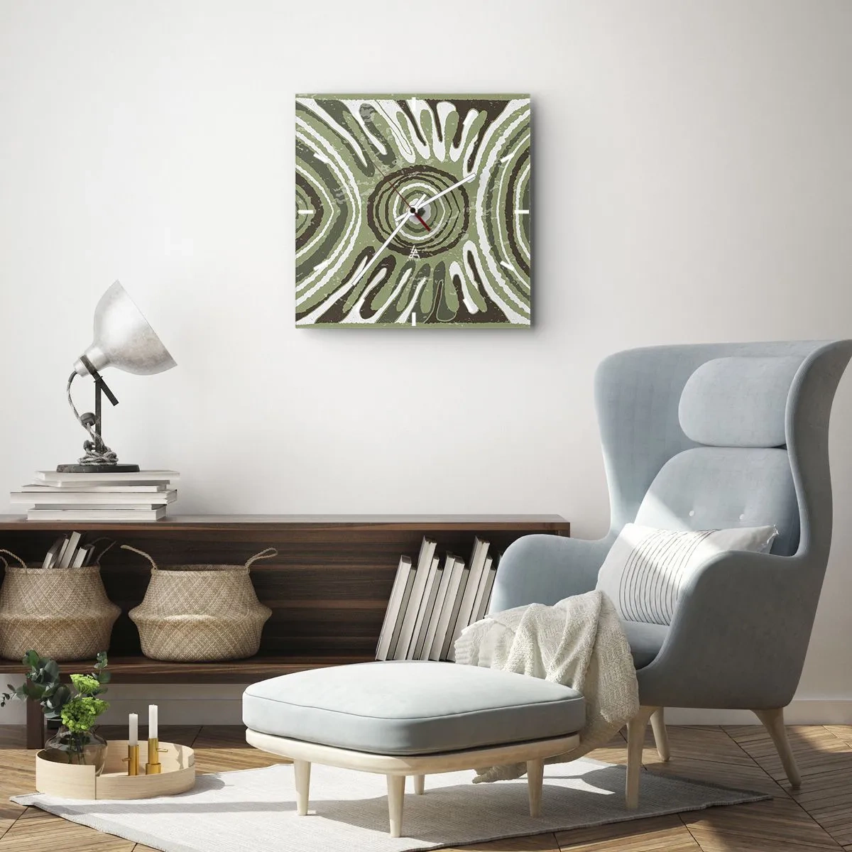 Reloj de pared - Reloj de vidrio - Explosión de emociones - 40x40 cm