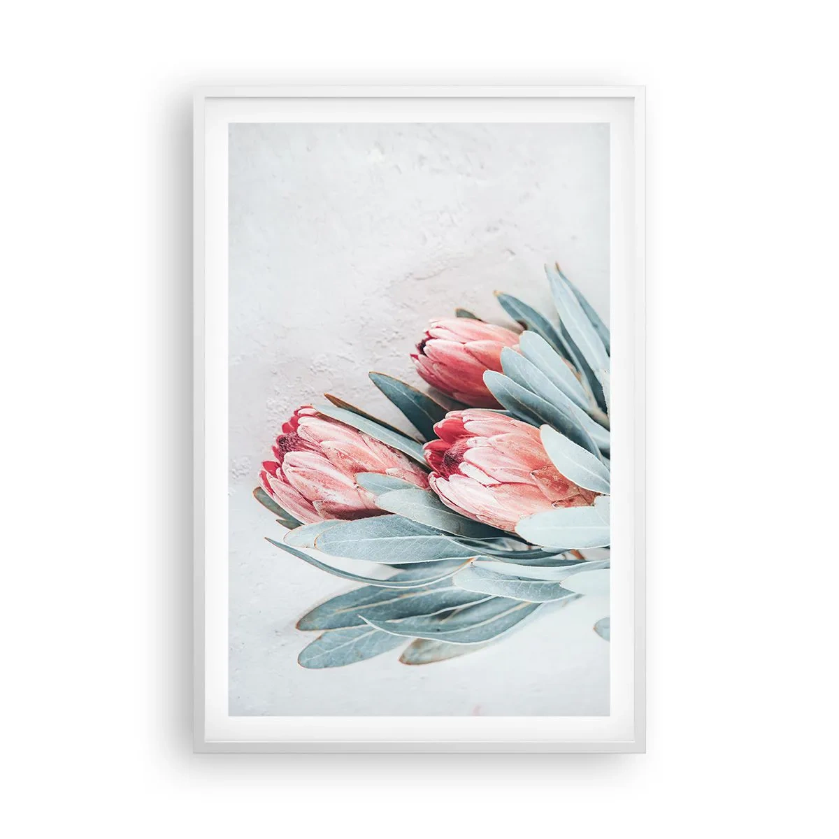 Póster en marco blanco - Avergonzada de su propia belleza - 61x91 cm