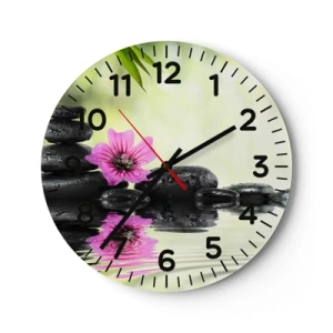 Reloj de pared - Reloj de vidrio - Tiempo para el alma - 30x30 cm