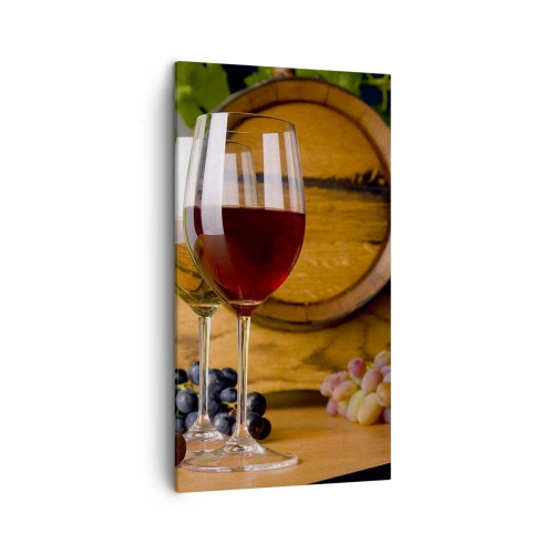 Cuadro sobre lienzo - Impresión de Imagen - Como los Vintages maestros - 45x80 cm