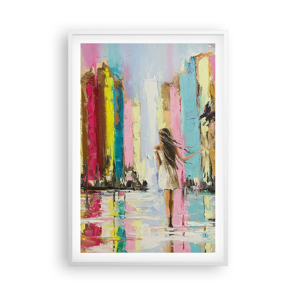 Póster en marco blanco - Sígueme - 61x91 cm