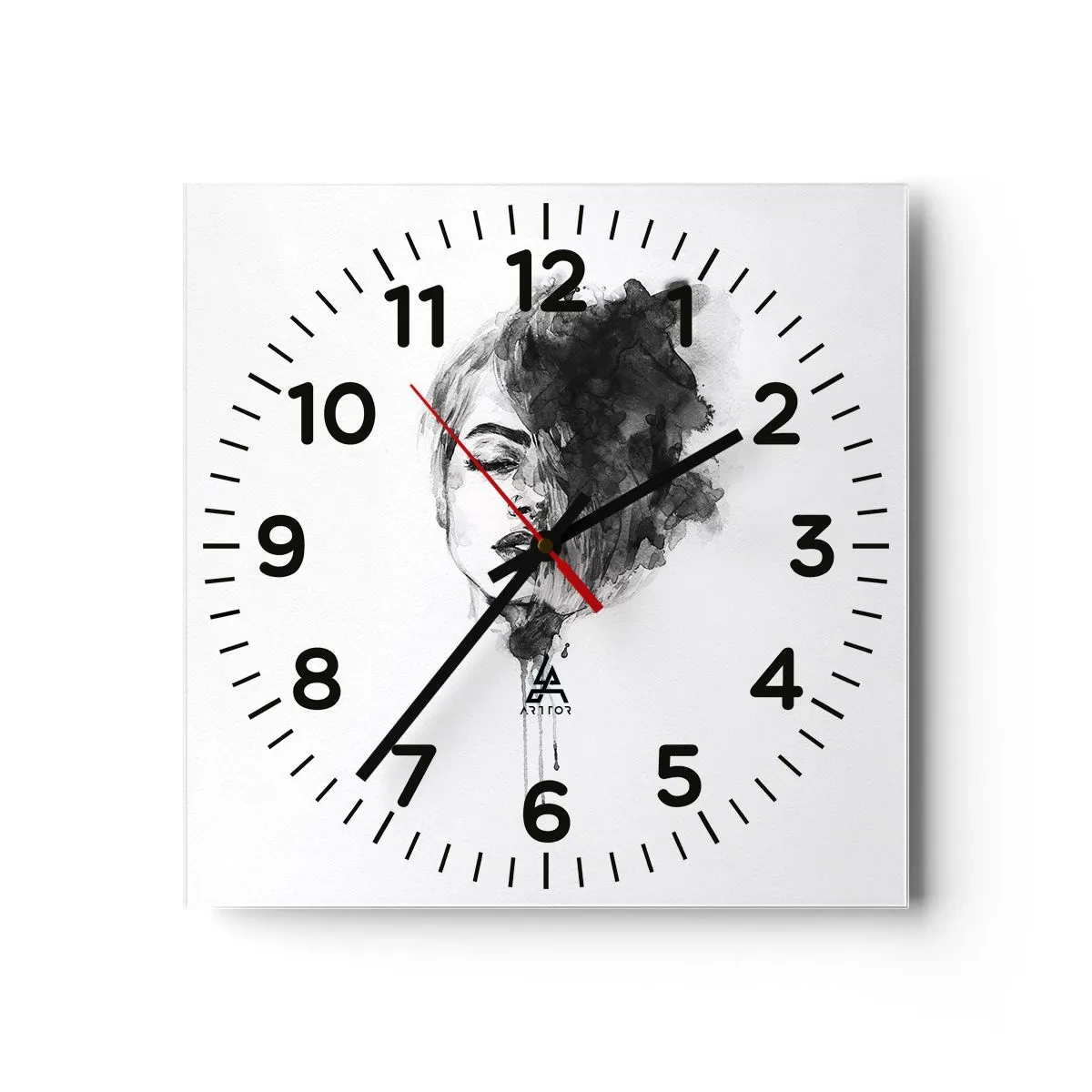 Reloj de pared - Reloj de vidrio - Sueños en femenino - 40x40 cm