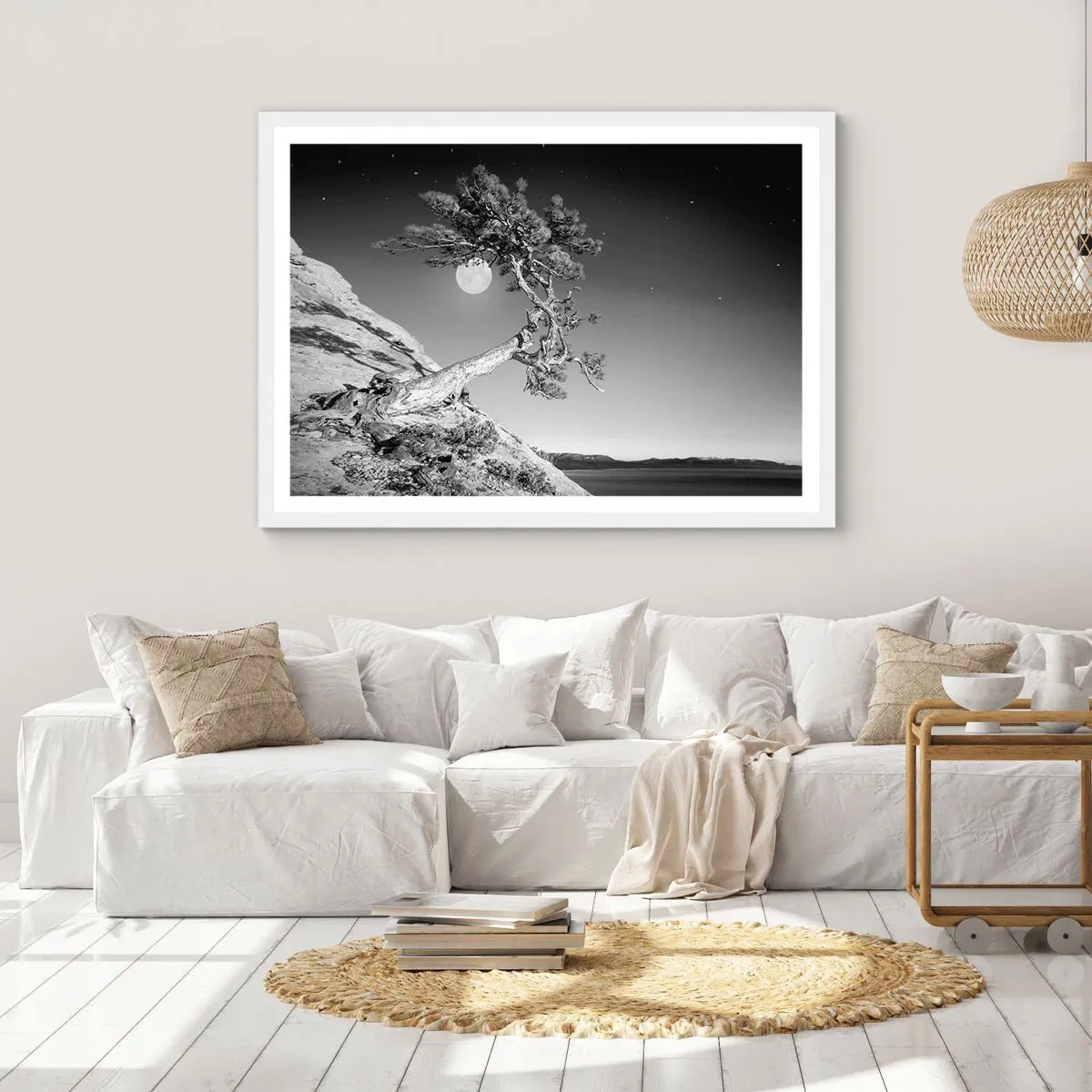 Póster en marco blanco - Un guerrero victorioso - 100x70 cm