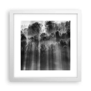 Póster en marco blanco - En los flujos de luz - 30x30 cm