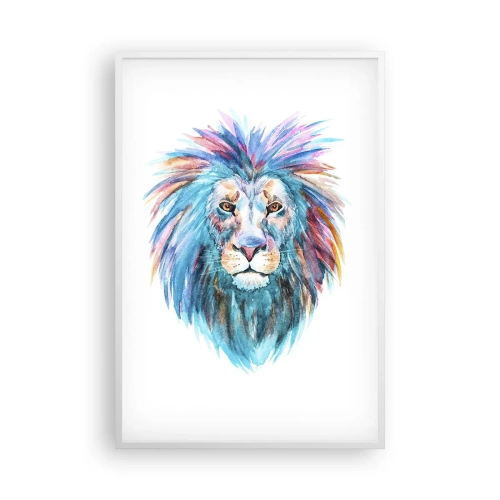 Póster en marco blanco - Aura electrizante - 61x91 cm