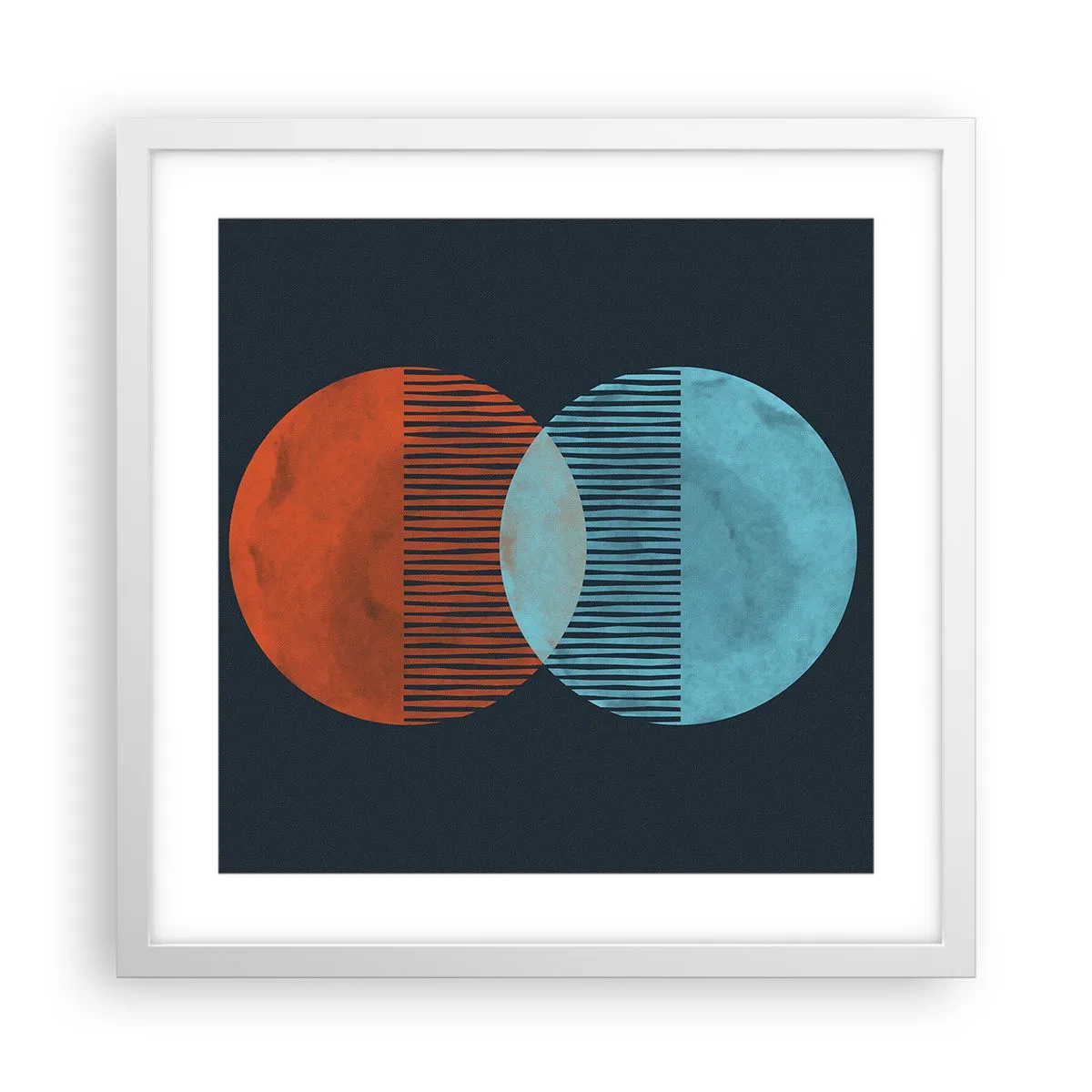 Póster en marco blanco - Fantasía astronómica - 40x40 cm