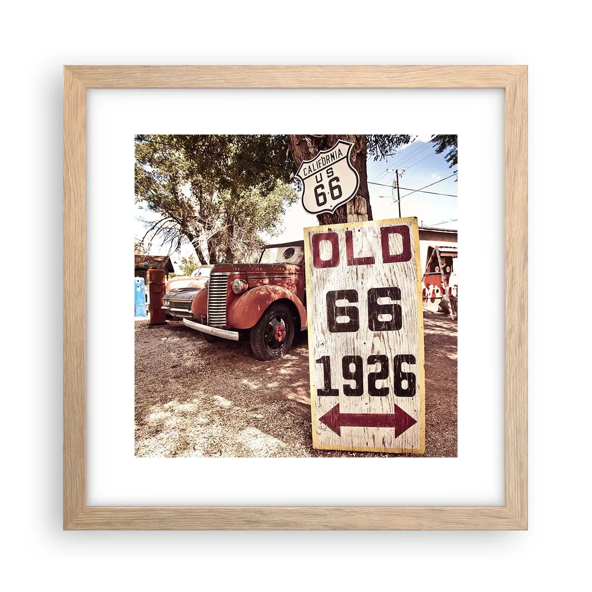 Póster en marco roble claro - Una leyenda de la América profunda - 30x30 cm