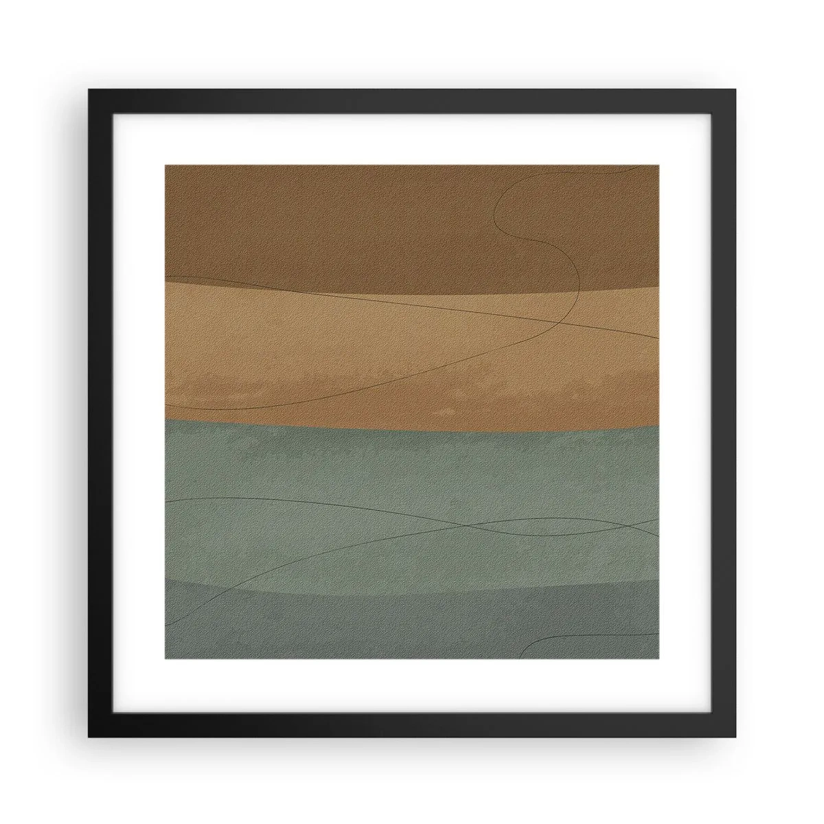 Póster en marco negro - Composición horizontal - 40x40 cm