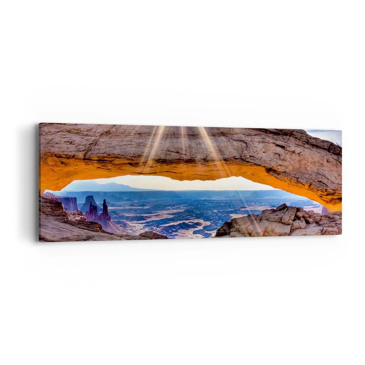 Cuadro sobre lienzo - Impresión de Imagen - A través de la puerta de la roca - 90x30 cm