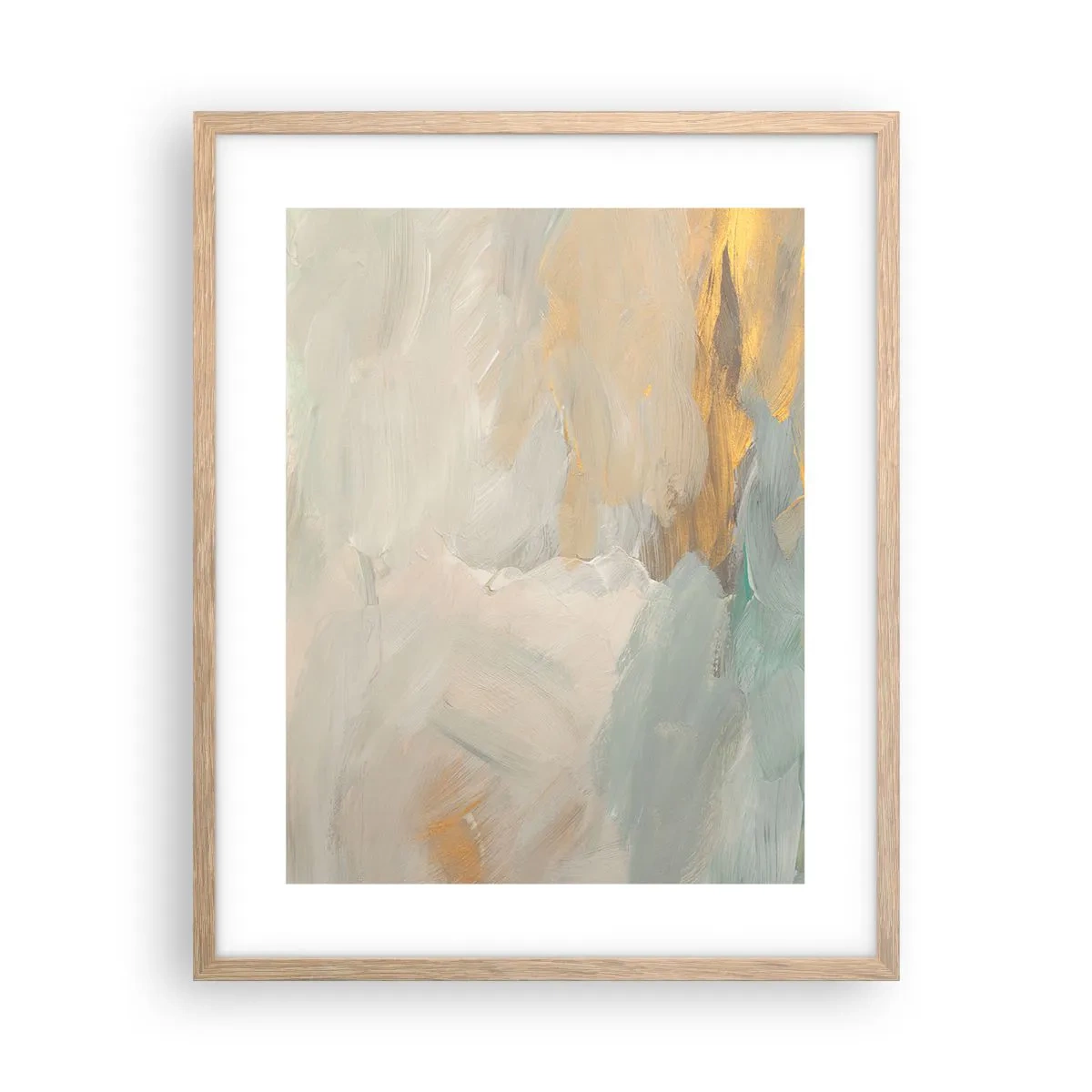 Póster en marco roble claro - Abstracción - una tierra de dulzura - 40x50 cm
