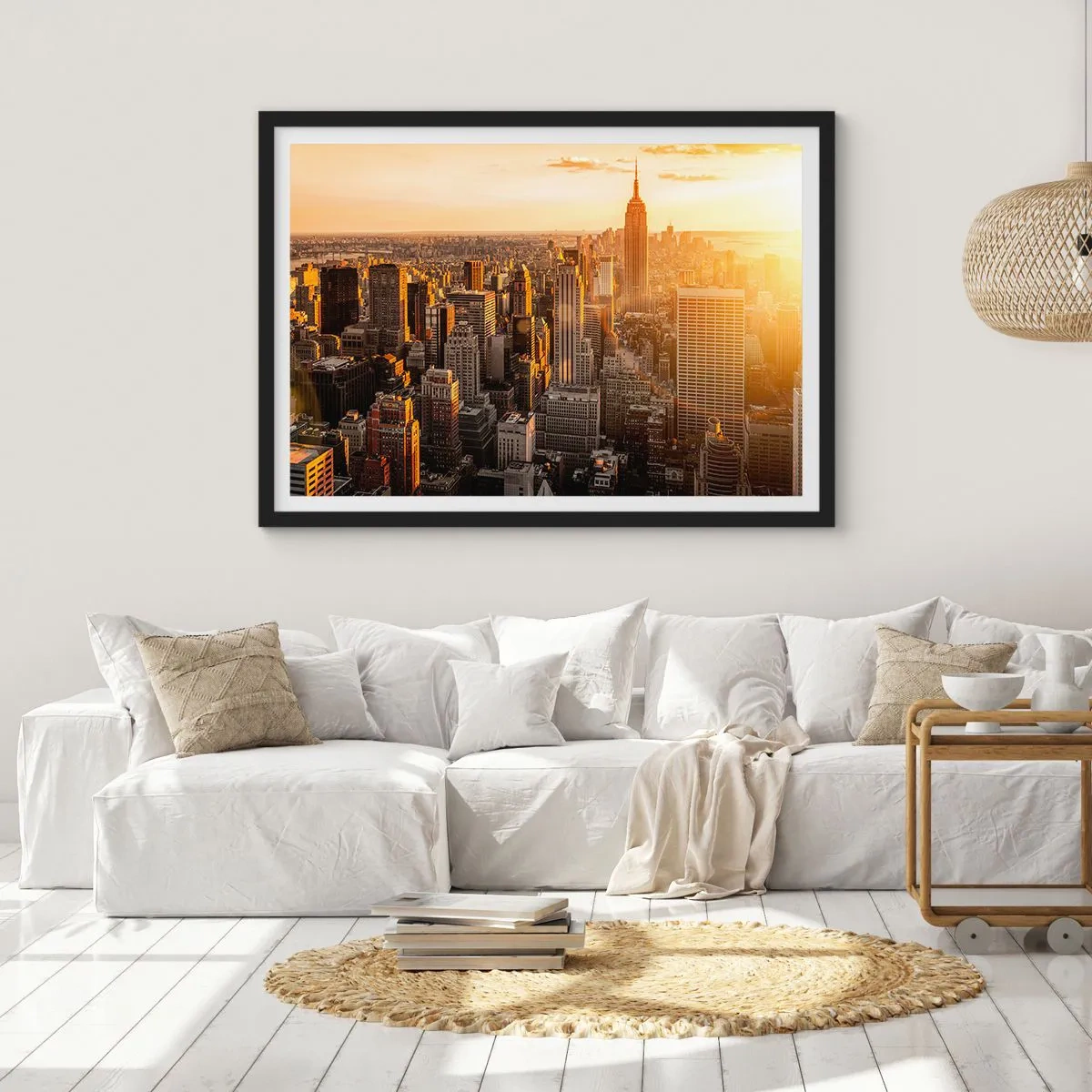 Póster en marco negro - Creciendo al sol - 40x30 cm
