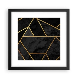 Póster en marco negro - Oscuridad y brillo - 30x30 cm