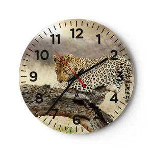 Reloj de pared - Reloj de vidrio - Voy por mi cuenta - 40x40 cm