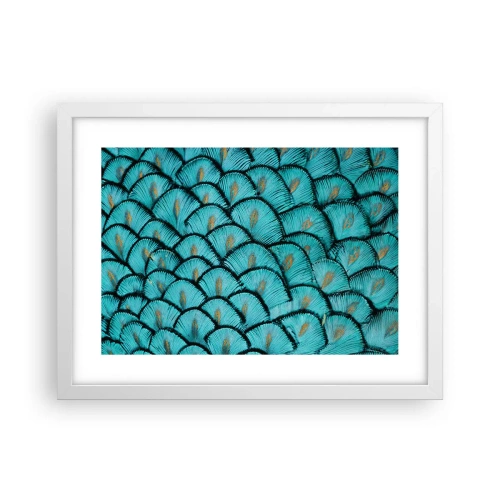 Póster en marco blanco - La gran gala de las plumas - 40x30 cm