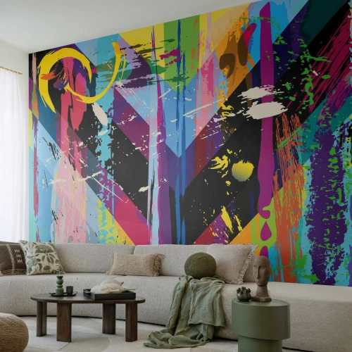 Fotomural Premium Canvas - De arriba a abajo - Abstracción, Pedazo, Gráficos - 350x256 cm