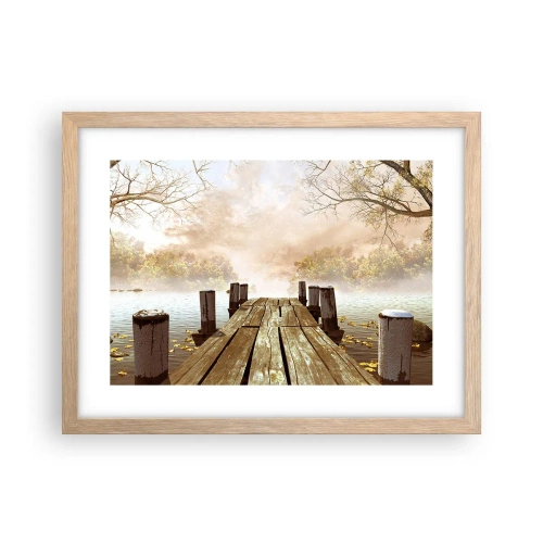 Póster en marco roble claro - La leve tristeza del otoño - 40x30 cm