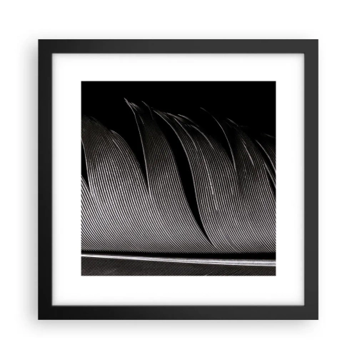 Póster en marco negro - Pluma - una construcción maravillosa - 30x30 cm