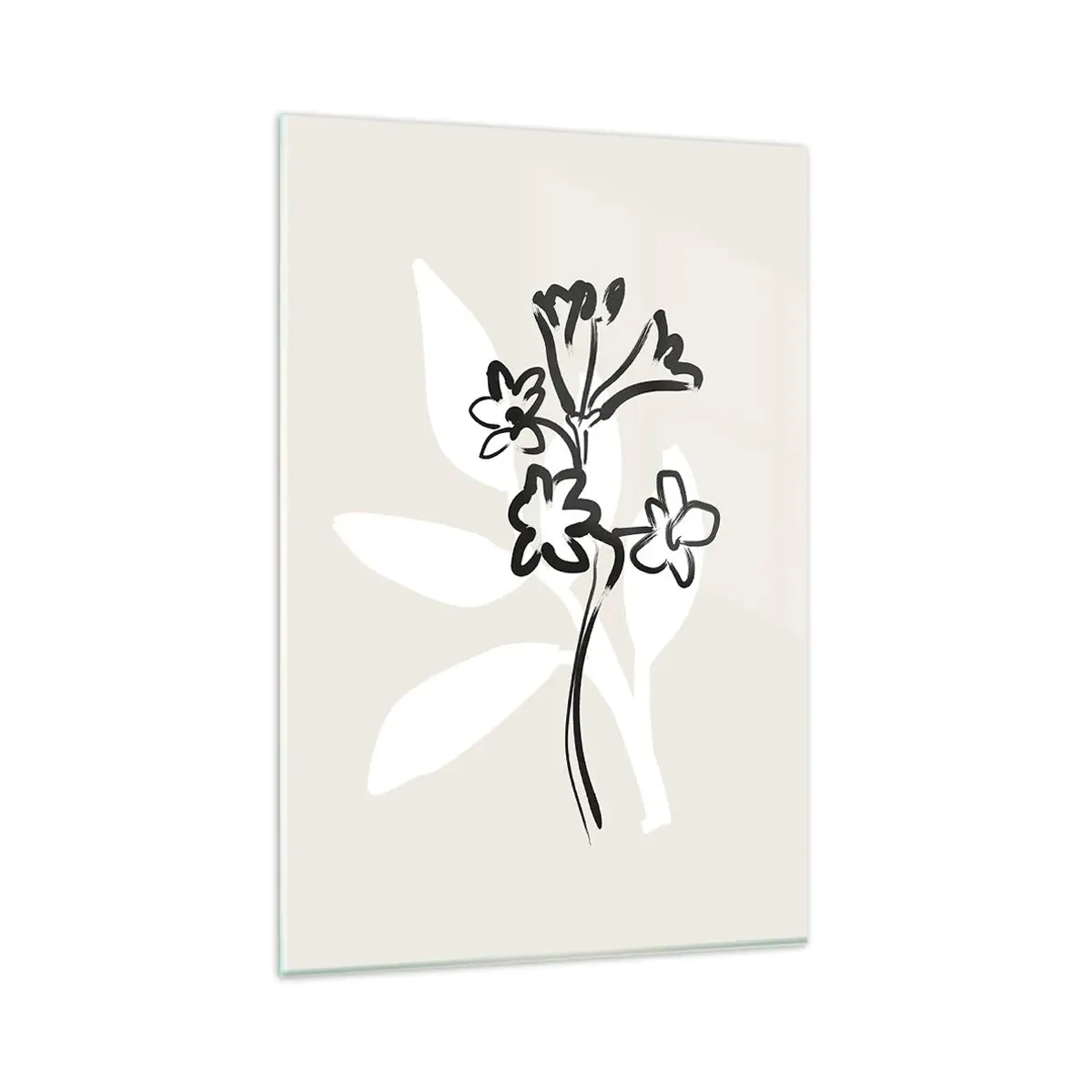 Cuadro sobre vidrio - Impresiones sobre Vidrio - Esbozo de un herbario - 80x120 cm