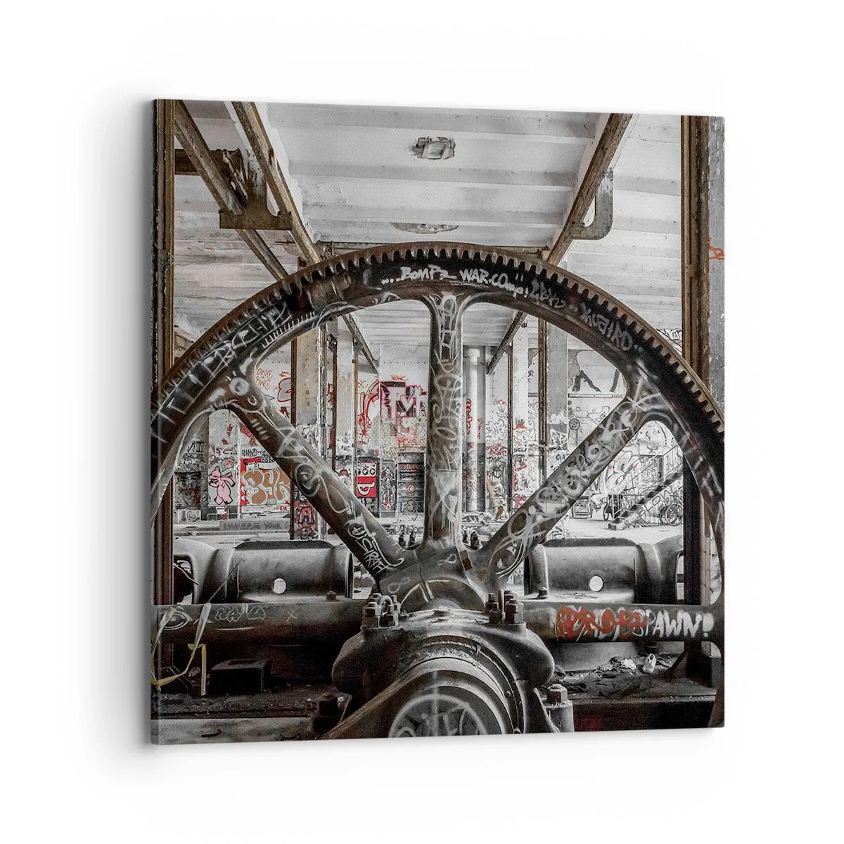 Cuadro sobre lienzo - Impresión de Imagen - La vida secreta de una fábrica - 70x70 cm