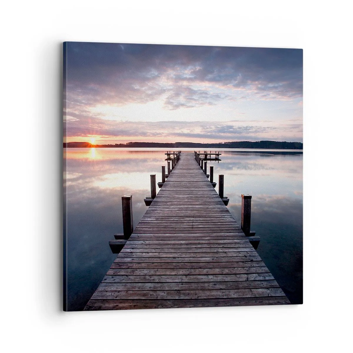 Cuadro sobre lienzo - Impresión de Imagen - Frontera silenciosa del día y la noche - 70x70 cm