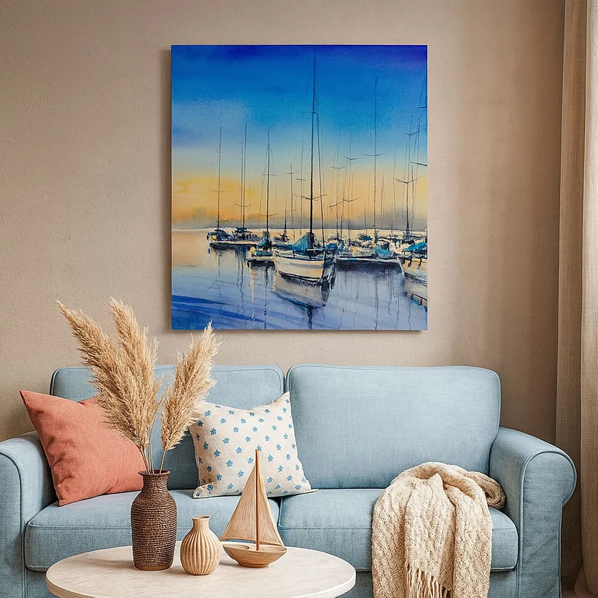 Cuadro sobre lienzo - Impresión de Imagen - El final de un buen día - 30x30 cm