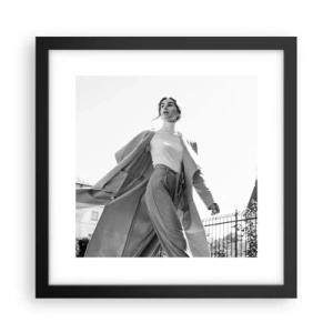 Póster en marco negro - ¿Vienes conmigo? - 30x30 cm