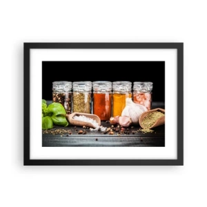 Póster en marco negro - Para que la vida sepa bien - 40x30 cm