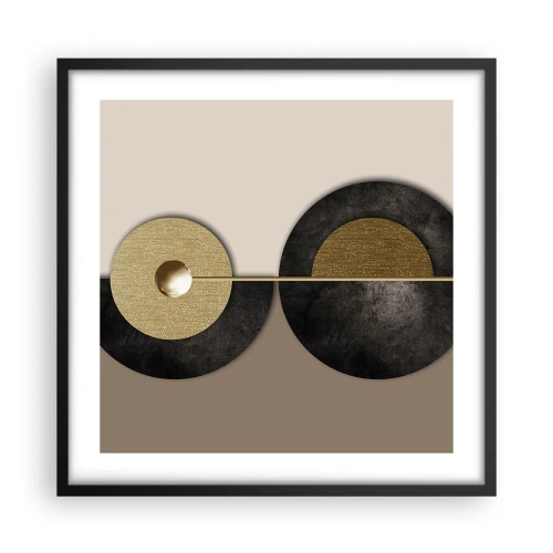 Póster en marco negro - Variaciones en torno a un círculo - 50x50 cm