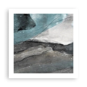 Póster - Abstracción: rocas y hielo - 50x50 cm