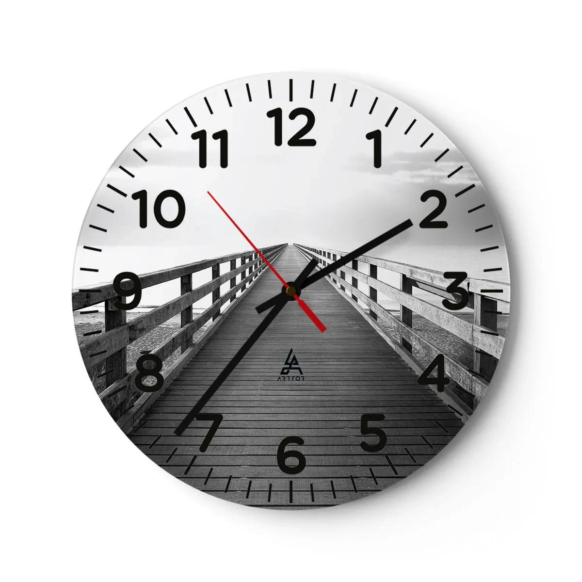 Reloj de pared - Reloj de vidrio - En la distancia... - 40x40 cm