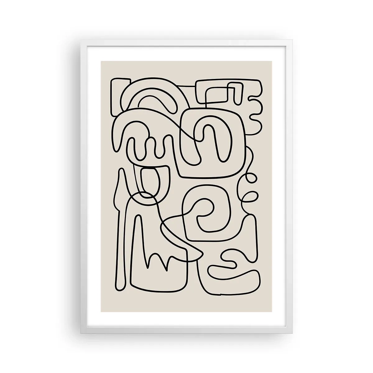 Póster en marco blanco - El camino correcto - 50x70 cm