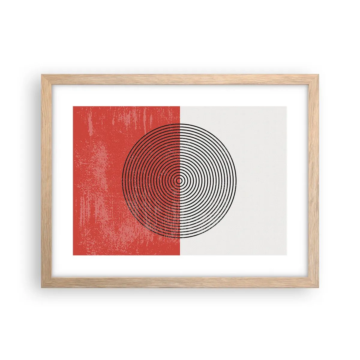 Póster en marco roble claro - En el corazón de la misma - 40x30 cm