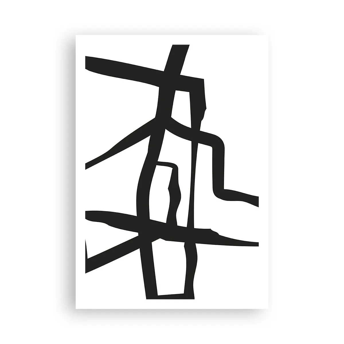 Póster - Construcción en blanco y negro - 70x100 cm
