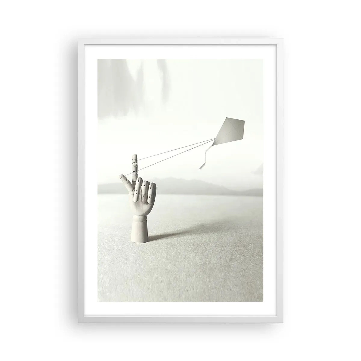 Póster en marco blanco - Una prueba de fuerza - 50x70 cm