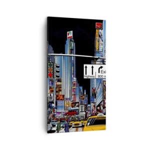 Cuadro sobre lienzo - Impresión de Imagen - Noche de cómic - 45x80 cm