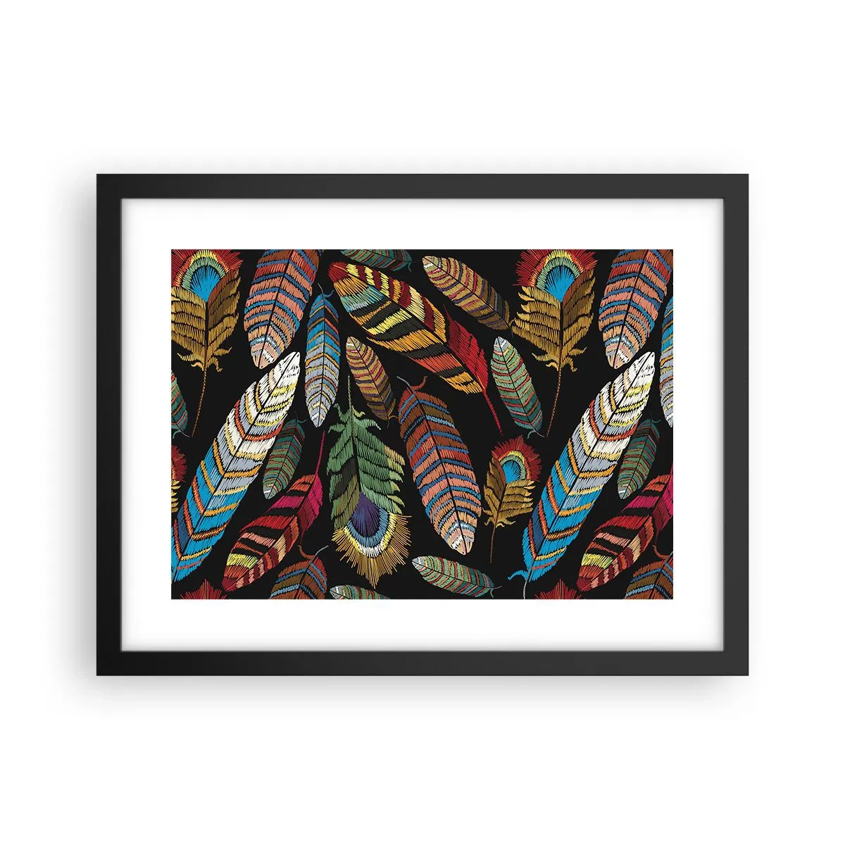 Póster en marco negro - Carnaval de las aves - 40x30 cm