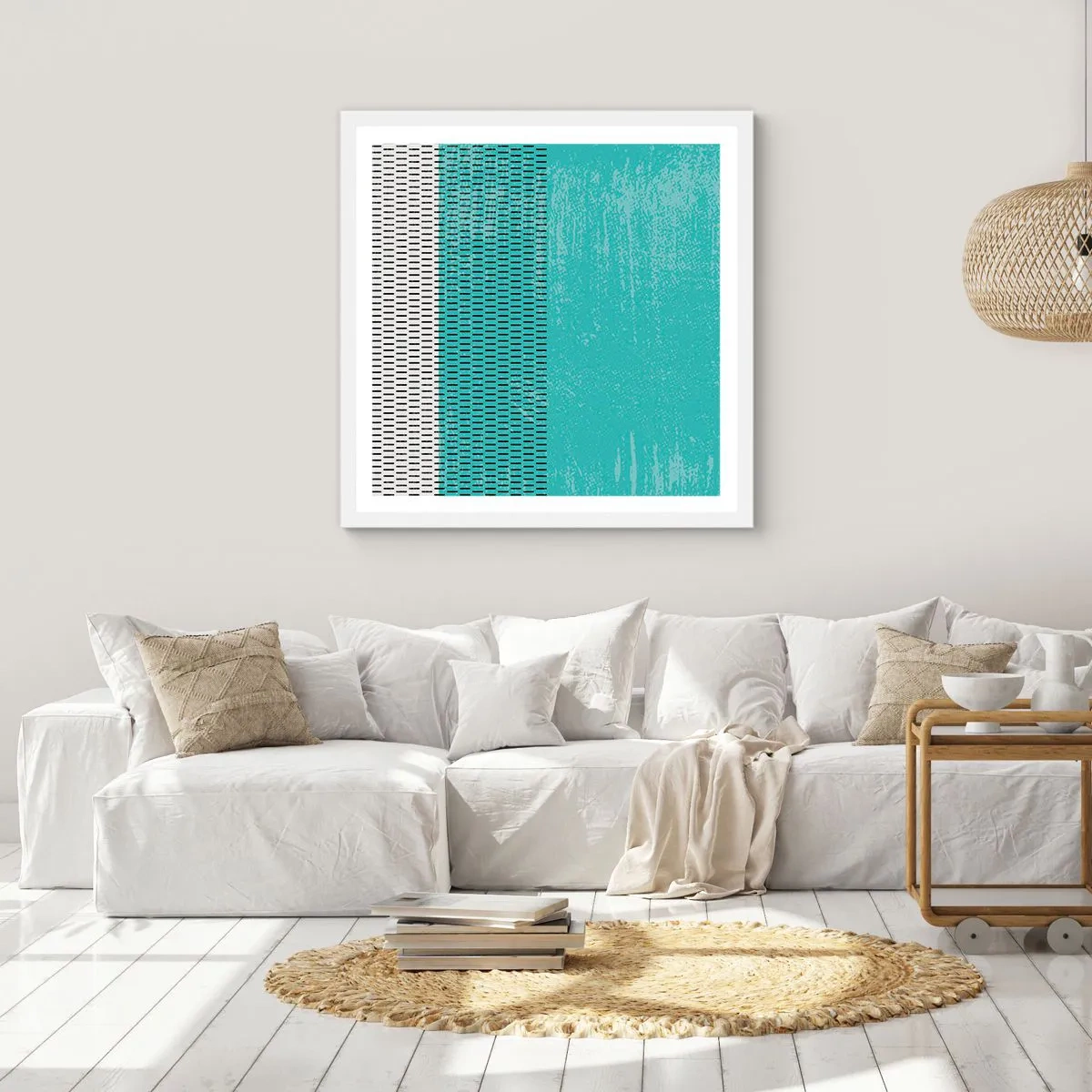 Póster en marco blanco - Composición equilibrada - 30x30 cm