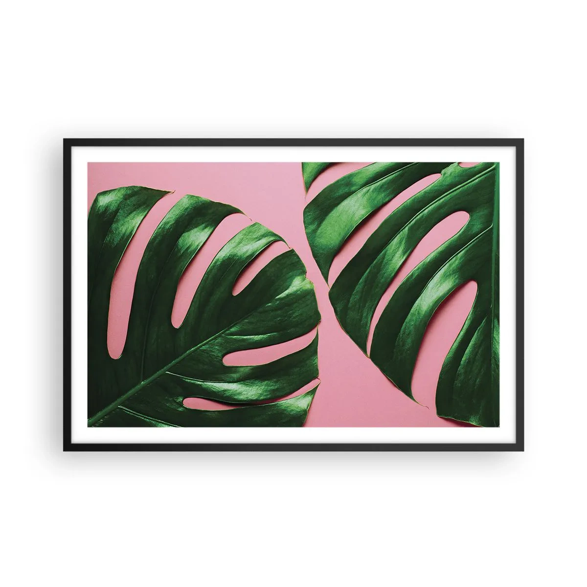 Póster en marco negro - Cita con el verde - 91x61 cm