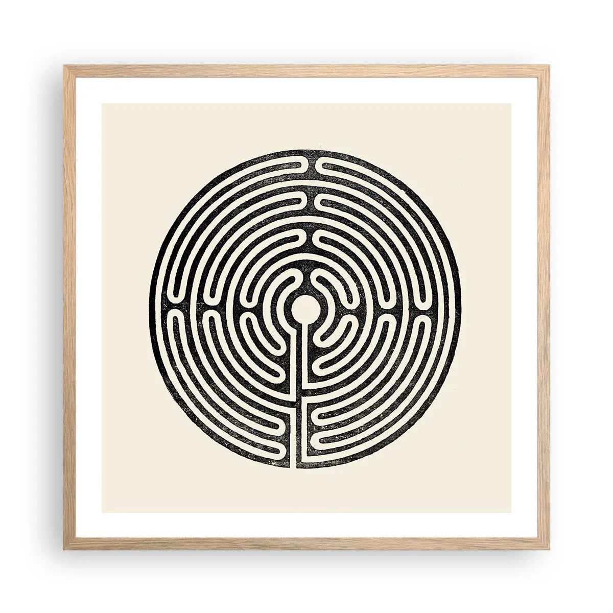 Póster en marco roble claro - Orden misterioso - 60x60 cm