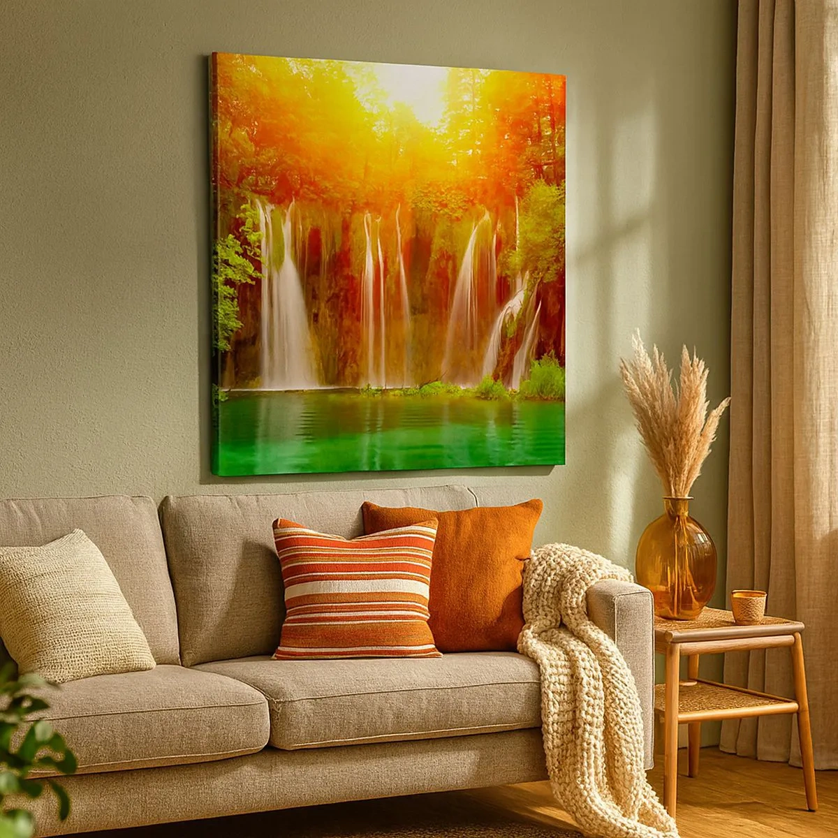 Cuadro sobre lienzo - Impresión de Imagen - Sol y sombra - 30x30 cm