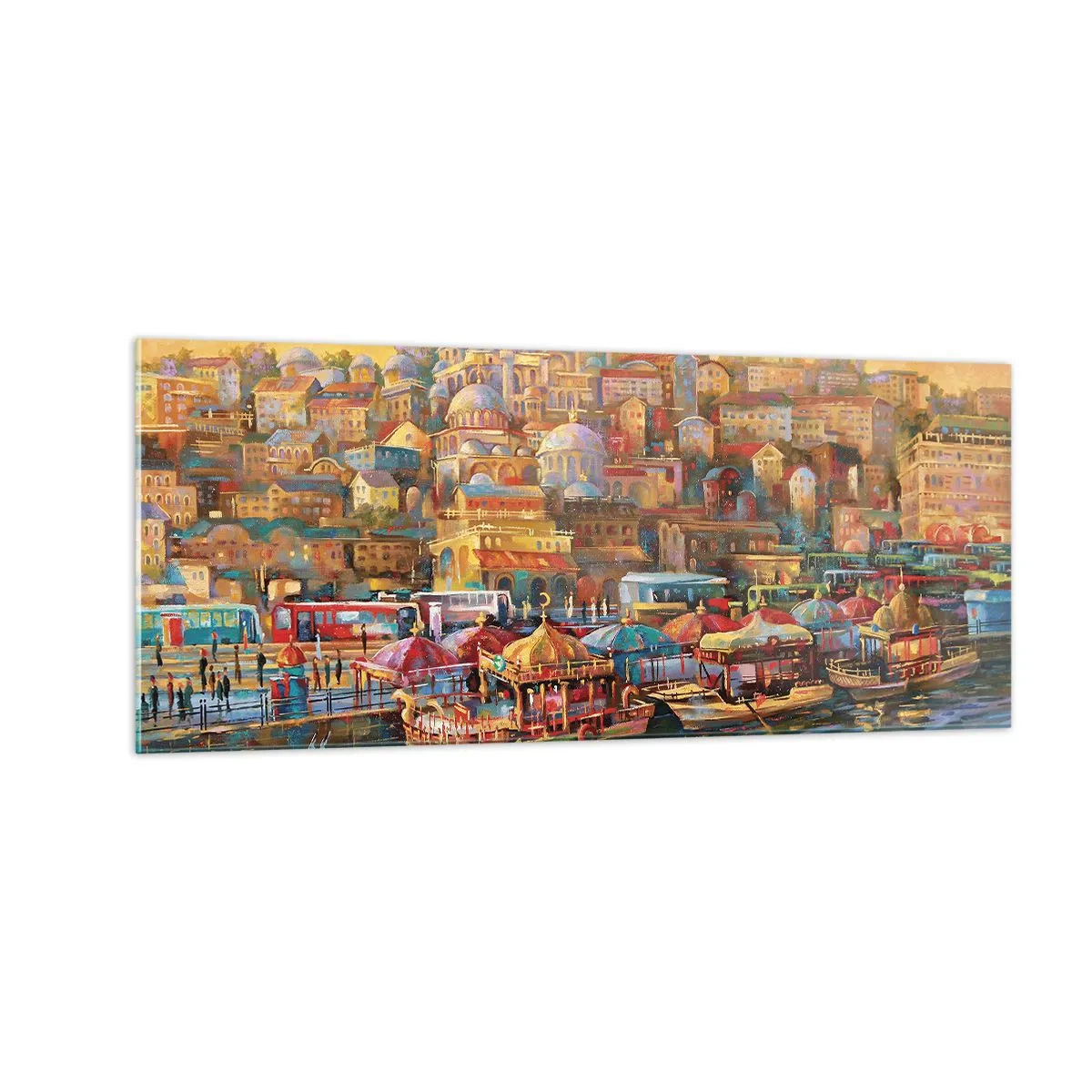 Cuadro sobre vidrio - Impresiones sobre Vidrio - Una historia en Estambul - 100x40 cm