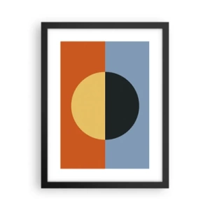 Póster en marco negro - Una composición de calidez y frescura - 30x40 cm