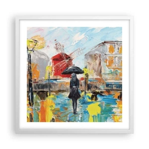 Póster en marco blanco - Leyendas parisinas - 50x50 cm