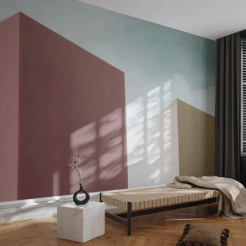 Fotomural Premium Canvas - Geometría de un verano soleado - Edificios, Arquitectura, Tridimensional - 200x140 cm