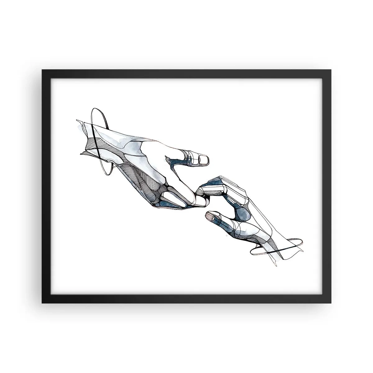 Póster en marco negro - Un buen gesto - 50x40 cm