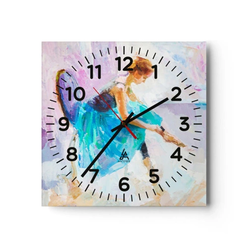 Reloj de pared - Reloj de vidrio - Gracia indescriptible, encanto sutil - 30x30 cm