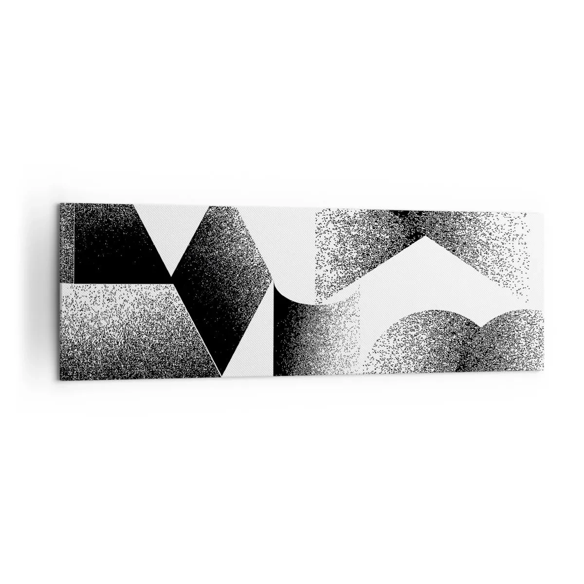 Cuadro sobre lienzo - Impresión de Imagen - Geometría compuesta por ángulos y formas ovaladas. - 160x50cm - Ángulos y óvalos - Decoración de pared moderna para salón y dormitorio ARTTOR