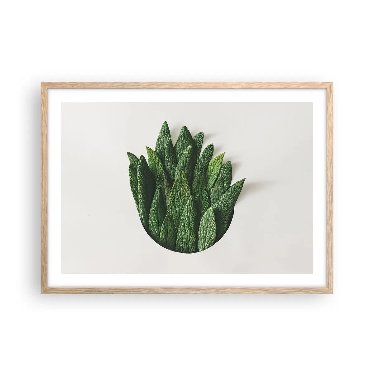 Póster en marco roble claro - Curiosidad desenfrenada - 70x50 cm